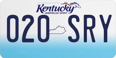 KY license plate 020SRY