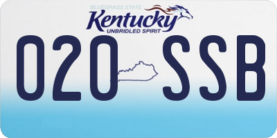 KY license plate 020SSB