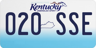 KY license plate 020SSE