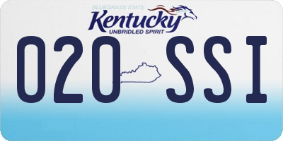 KY license plate 020SSI