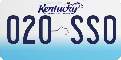 KY license plate 020SSO