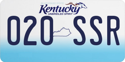 KY license plate 020SSR