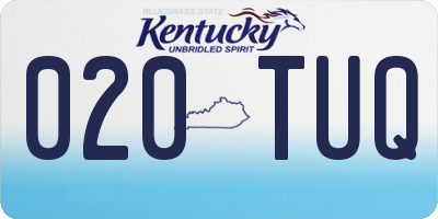KY license plate 020TUQ
