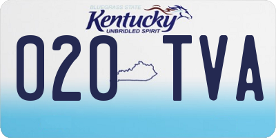 KY license plate 020TVA