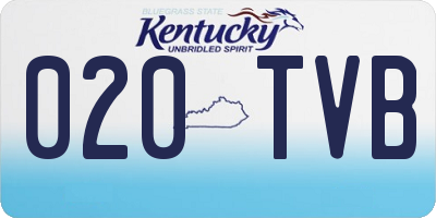 KY license plate 020TVB