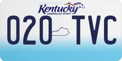 KY license plate 020TVC