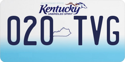 KY license plate 020TVG