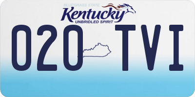 KY license plate 020TVI