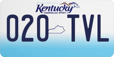 KY license plate 020TVL