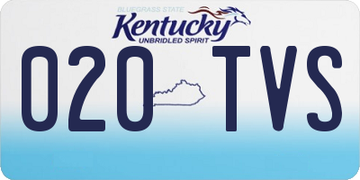 KY license plate 020TVS