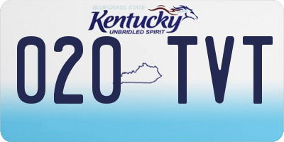 KY license plate 020TVT
