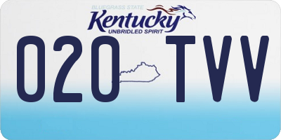 KY license plate 020TVV