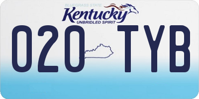 KY license plate 020TYB