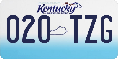 KY license plate 020TZG