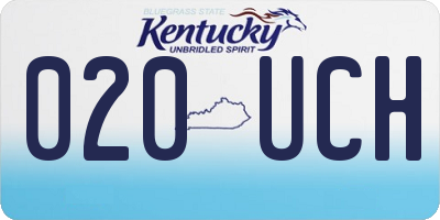 KY license plate 020UCH