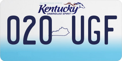 KY license plate 020UGF