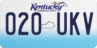 KY license plate 020UKV