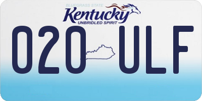 KY license plate 020ULF