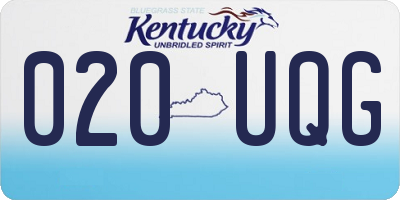 KY license plate 020UQG
