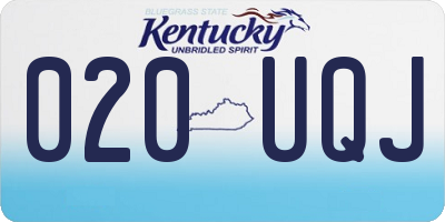 KY license plate 020UQJ