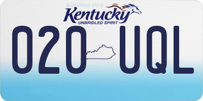 KY license plate 020UQL