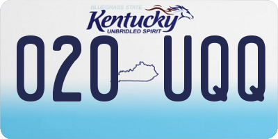 KY license plate 020UQQ