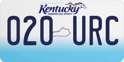 KY license plate 020URC