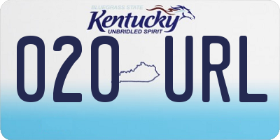 KY license plate 020URL