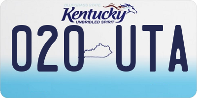KY license plate 020UTA