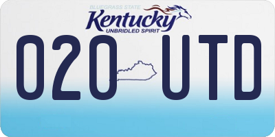 KY license plate 020UTD