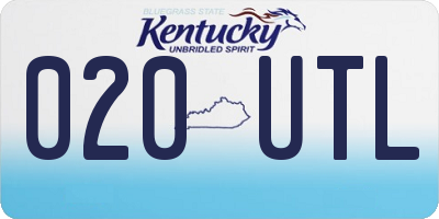 KY license plate 020UTL