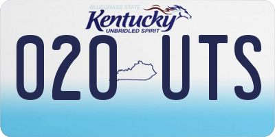 KY license plate 020UTS