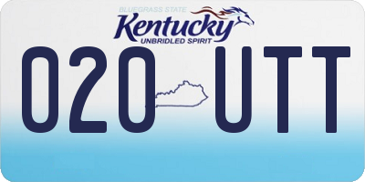 KY license plate 020UTT