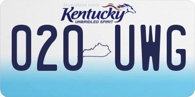 KY license plate 020UWG