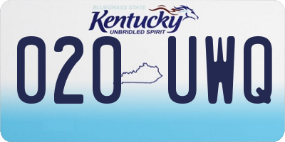 KY license plate 020UWQ