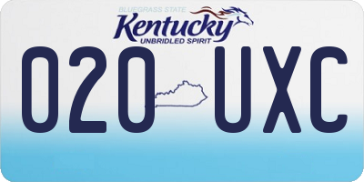 KY license plate 020UXC