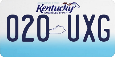 KY license plate 020UXG