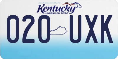 KY license plate 020UXK