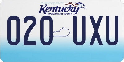 KY license plate 020UXU