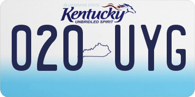 KY license plate 020UYG
