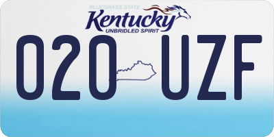 KY license plate 020UZF