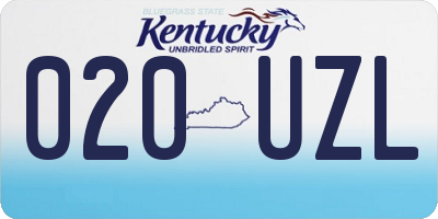 KY license plate 020UZL