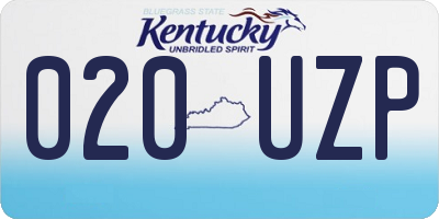 KY license plate 020UZP