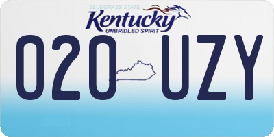 KY license plate 020UZY