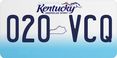 KY license plate 020VCQ