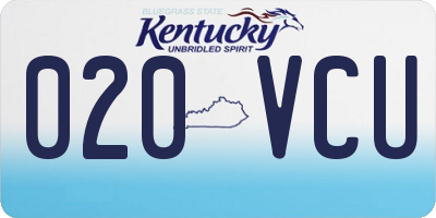 KY license plate 020VCU