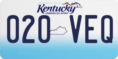 KY license plate 020VEQ