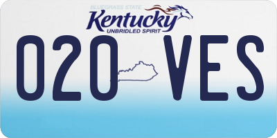 KY license plate 020VES