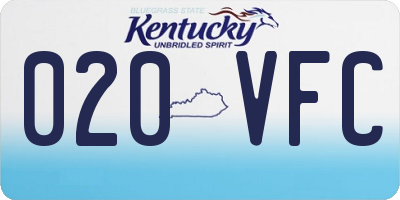 KY license plate 020VFC