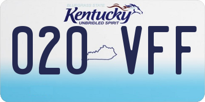 KY license plate 020VFF
